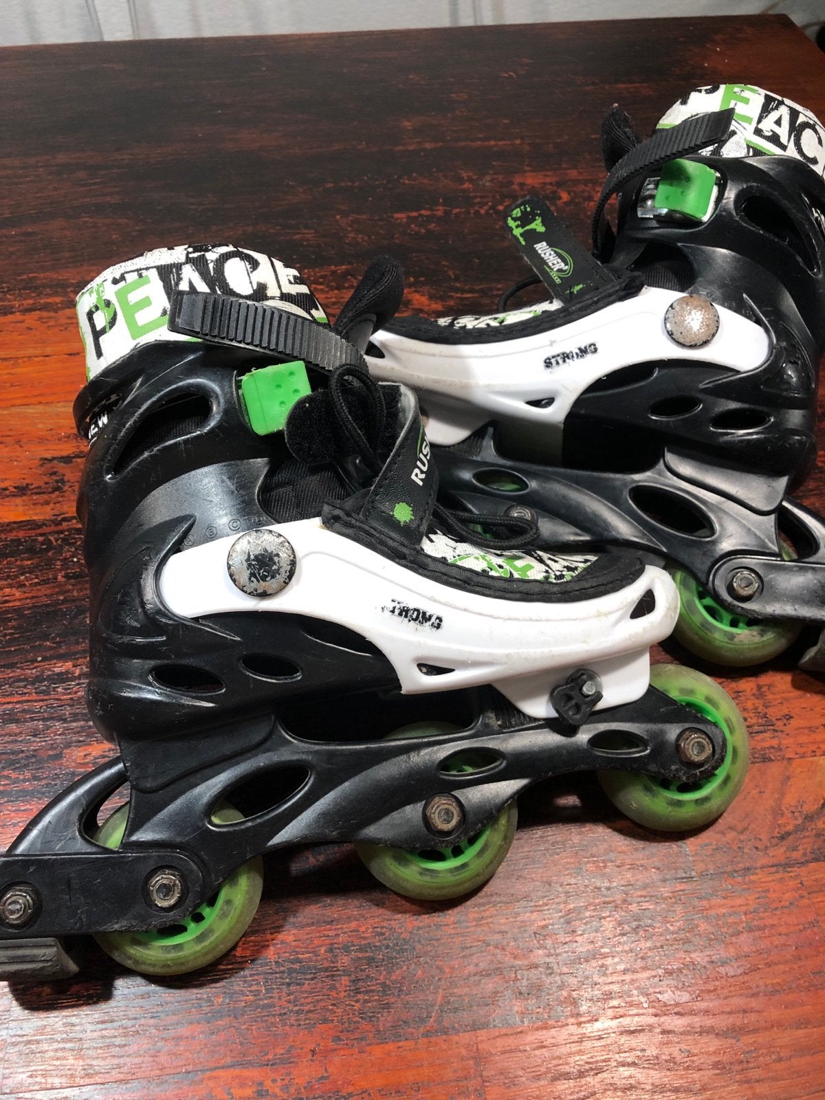 Verstelbare inline skeelers voor kinderen - Zwart/Wit/Groen, Ophalen, Kinderen, Inline skates 4 wielen, Verstelbaar