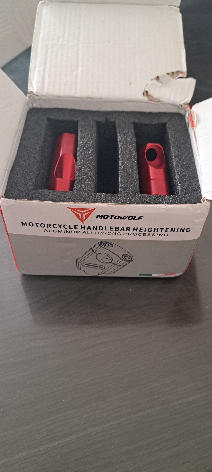 Motowolf Motorfiets Stuurverhogers Rood Aluminium, Ophalen, Nieuw
