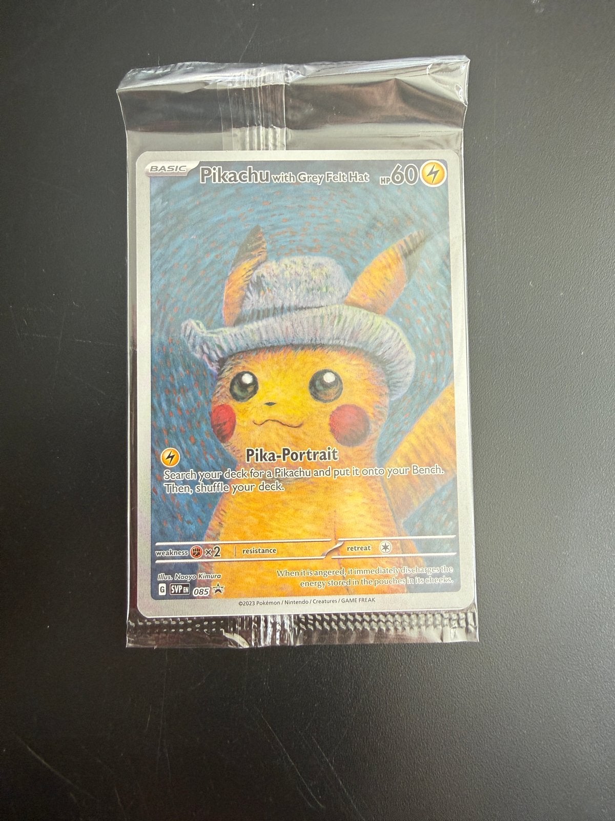 Pikachu grey felt hat | van Gogh | in originele seal, Hobby en Vrije tijd, Ophalen, Nieuw, Losse kaart