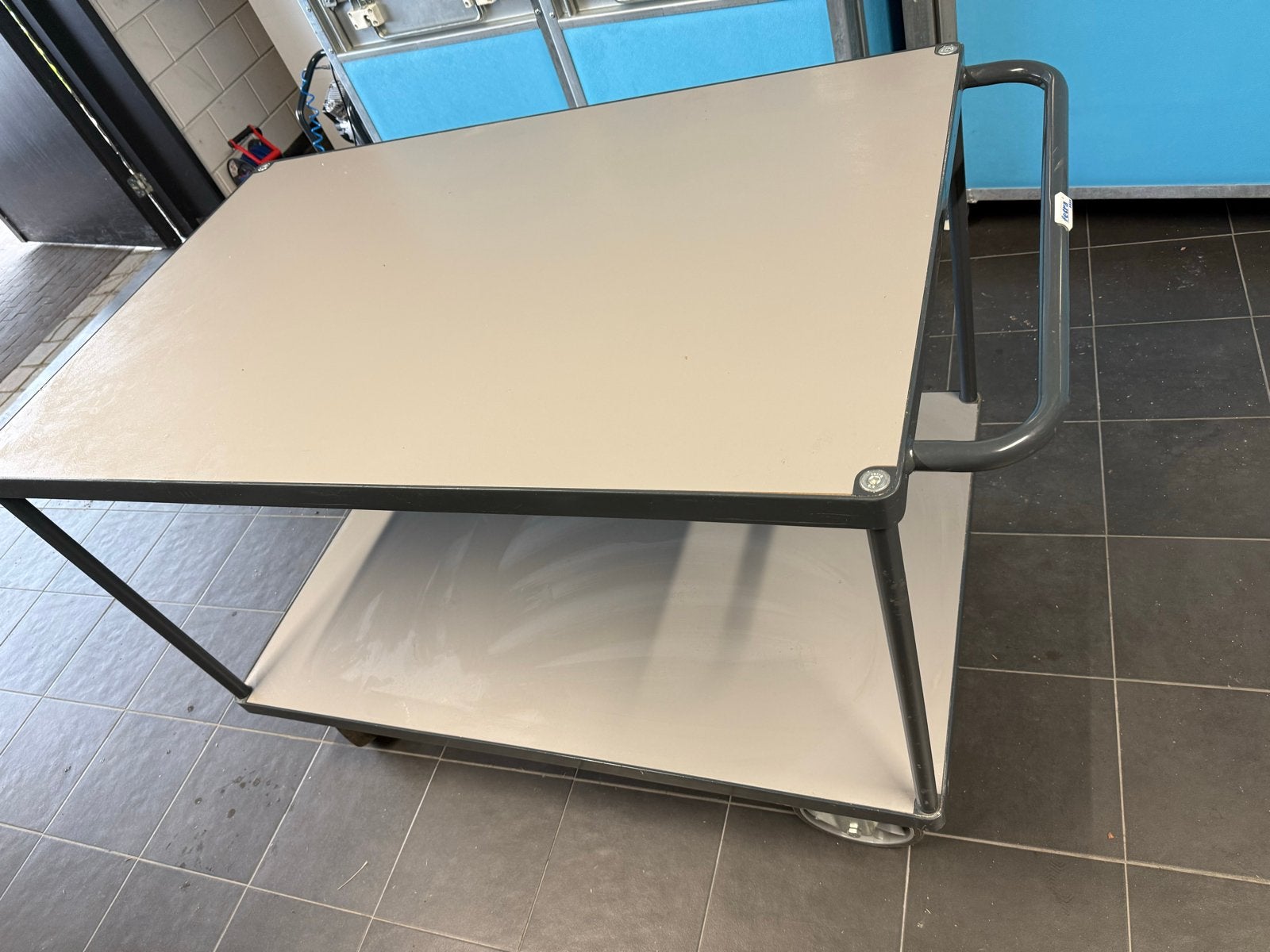 Fetra Magazijnkar zware tafelwagen 2 Verdiepingen 80x120, Doe-het-zelf en Verbouw, 100 liter of meer, Ophalen of Verzenden, Overige typen