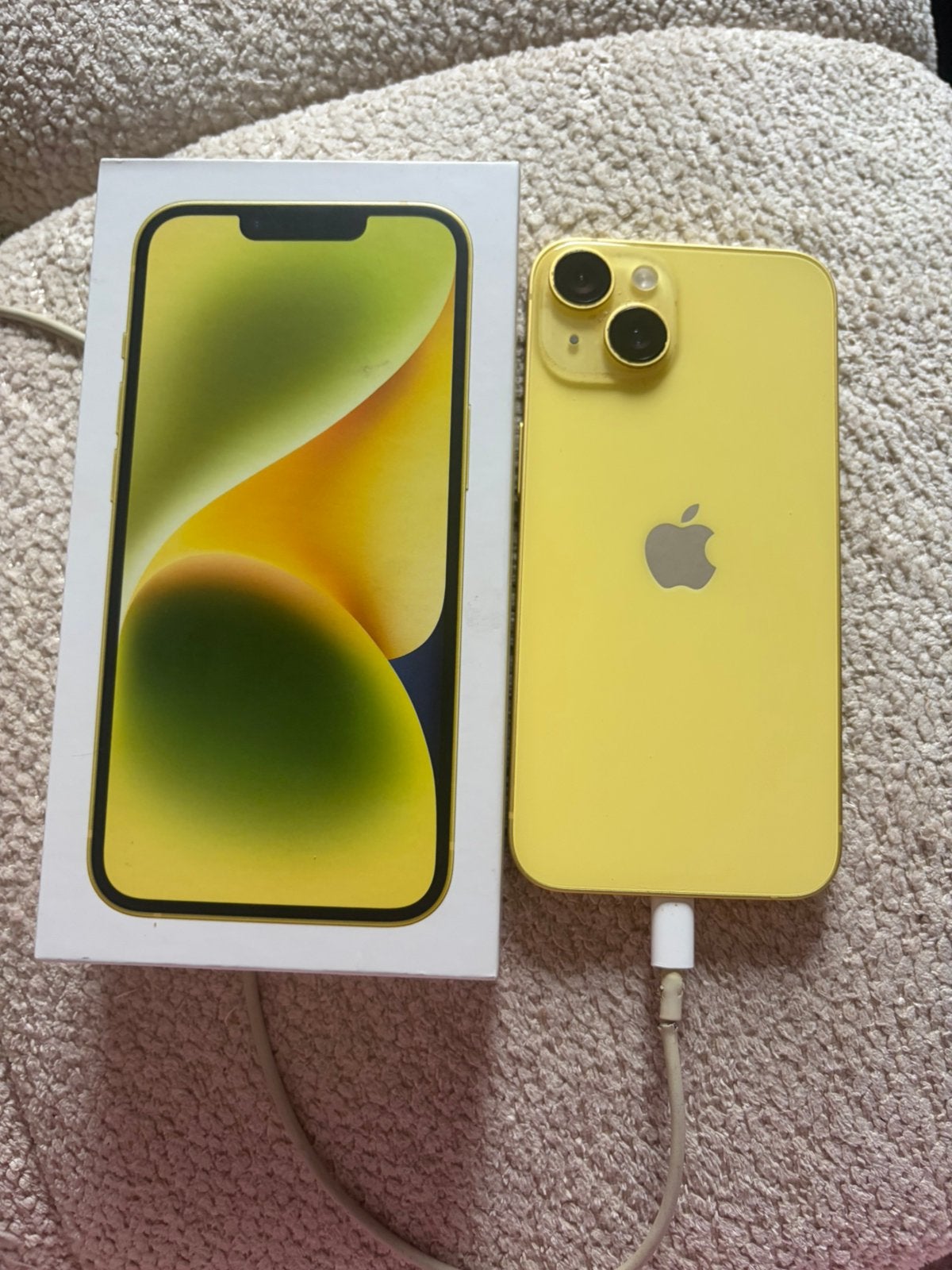 IPhone 14 geel, Telecommunicatie, 83 %, Geel, Zo goed als nieuw, Zonder simlock