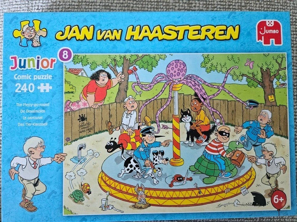 Jan van Haasteren Junior -  Draaimolen (240 stukjes, Ophalen, Meer dan 50 stukjes, Zo goed als nieuw, 6 jaar of ouder