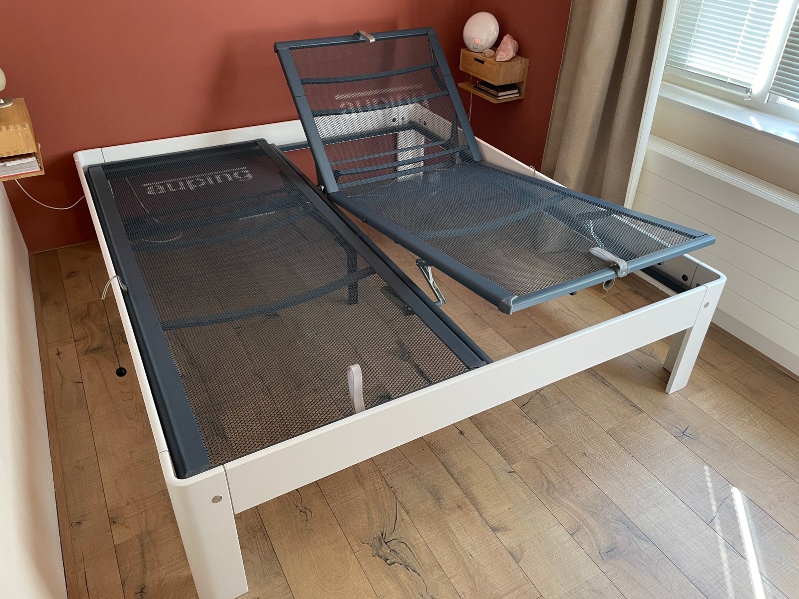 Auping Auronde tweepersoonsbed verstelbaar 210 x 180 cm, Verstelbaar, Tweepersoons, Ophalen of Verzenden, Zo goed als nieuw