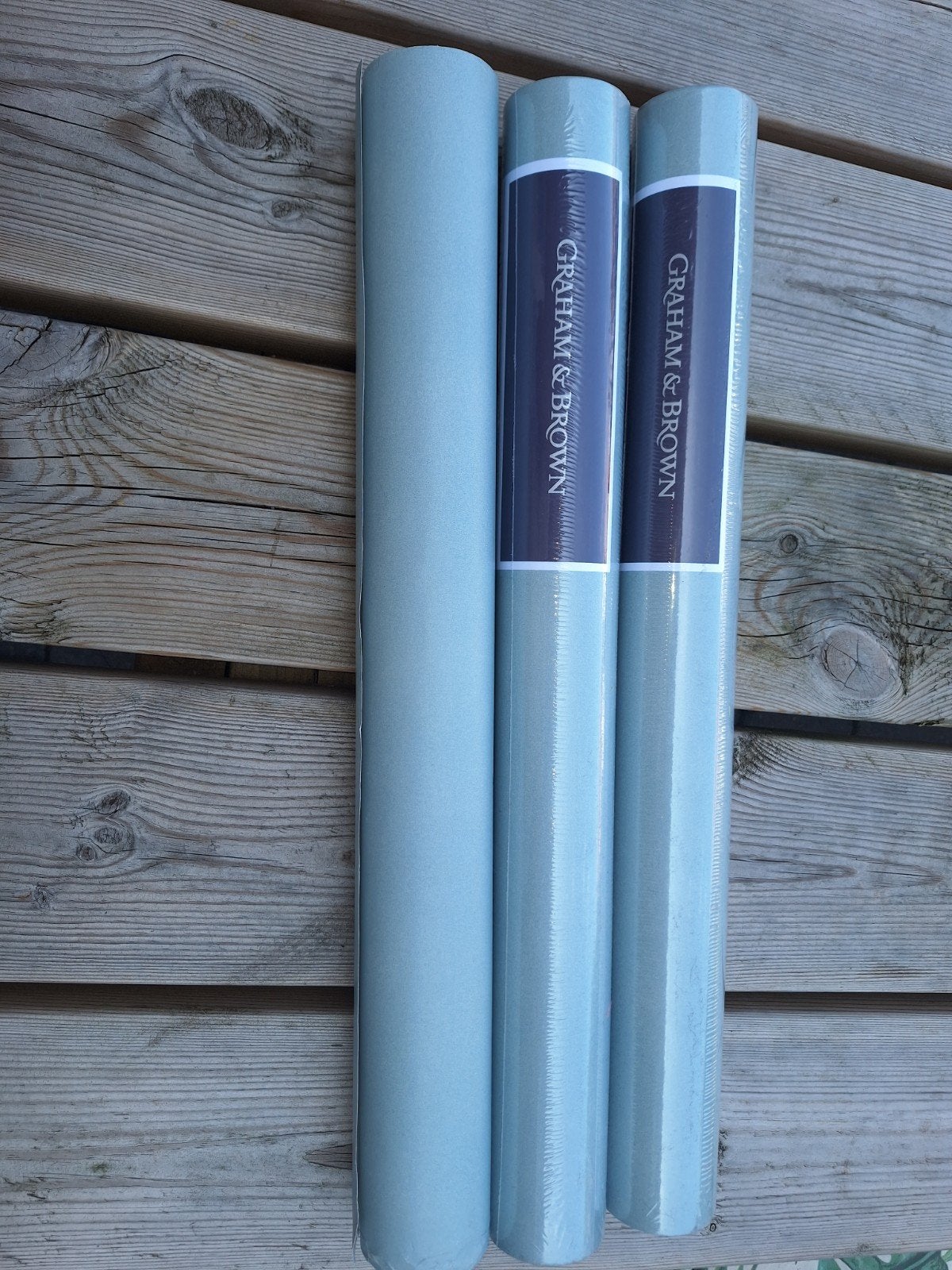 3 rollen behang mintgroen, Ophalen of Verzenden