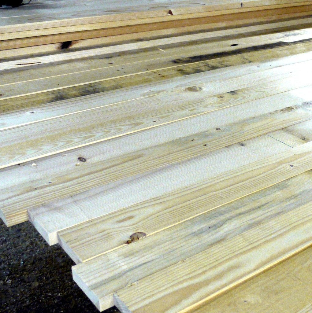 planken vuren, spijkervrij 11 x 2,3 x 304 cm. 90 st. à €2,=, Ophalen, Gebruikt, Minder dan 25 mm, Plank