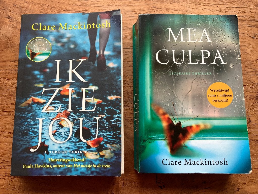 Clare Mackintosh - Mea Culpa en Ik zie jou, 4,- per stuk, Ophalen of Verzenden, Gelezen, Europa overig