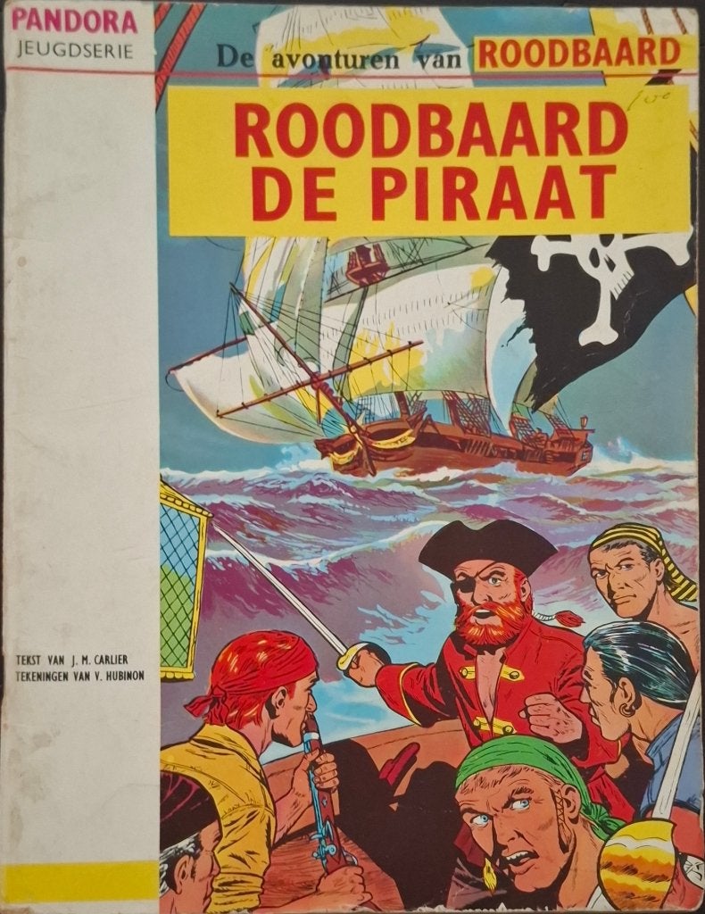 Roodbaard de Piraat - Pandora Jeugdserie (V. Hubinon), Boeken, Eén stripboek, Ophalen of Verzenden, Gelezen, J.M. Charlier en V. Hubinon