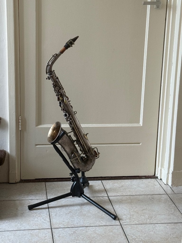 Buescher True Tone altsaxofoon, ca. 1924, Low Pitch, Muziek en Instrumenten, Ophalen of Verzenden, Gebruikt, Alt, Met koffer