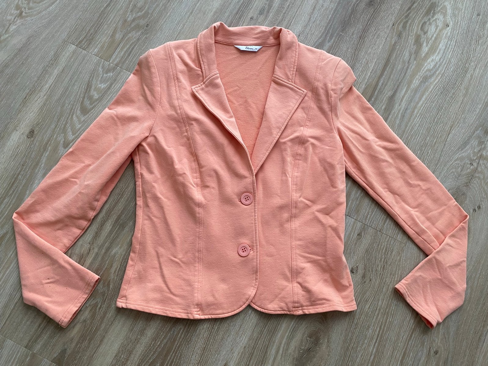 Koraal Roze Jersey Blazer Miss Etam Mt. M, Maat 38/40 (M), Oranje, Ophalen of Verzenden, Jasje