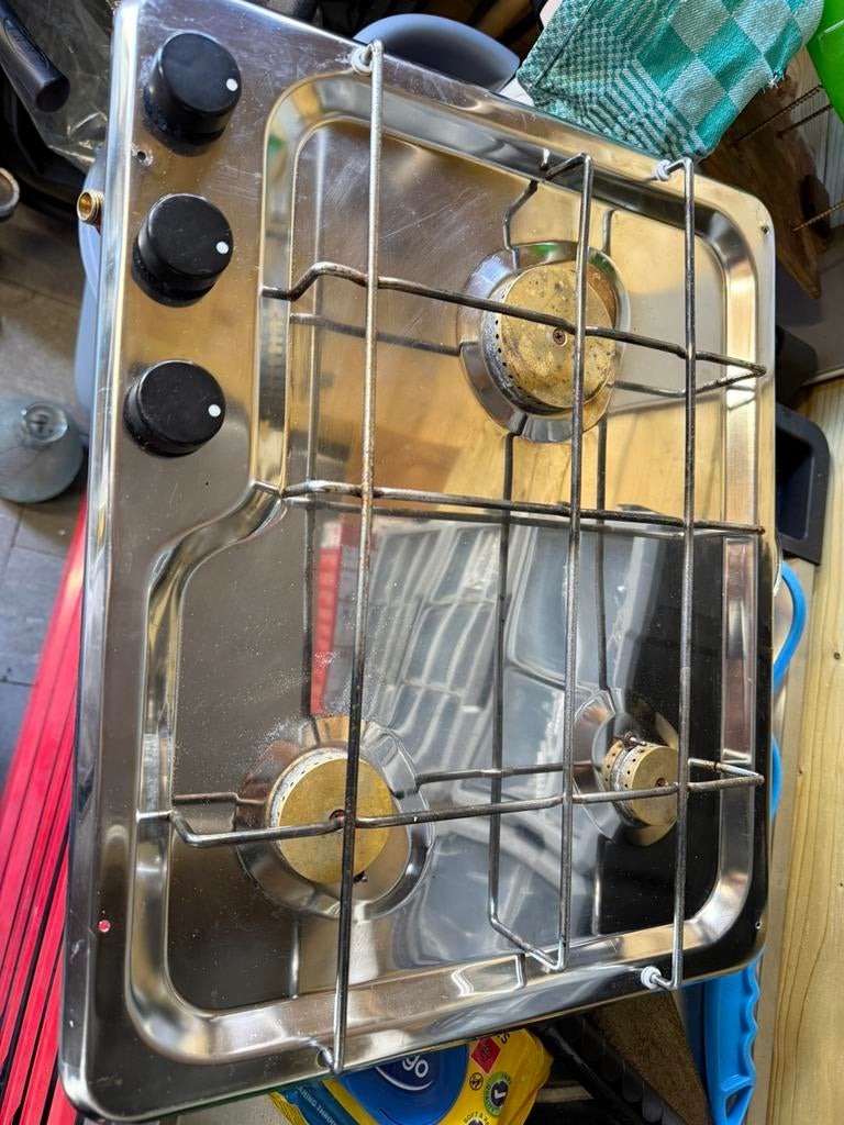 Kookplaat, gasstel 3 pits caravan boot, Ophalen of Verzenden, Gebruikt