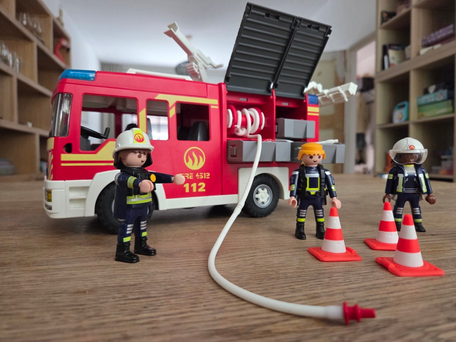 Playmobil Brandweerauto PM-14 5363 met accessoires, Kinderen en Baby's, Ophalen of Verzenden, Gebruikt