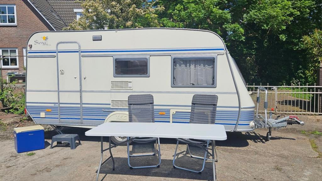 Caravan TEC TE 450 K 1997, Caravans en Kamperen, T.E.C., Koelkast, Treinzit, Dwarsbed