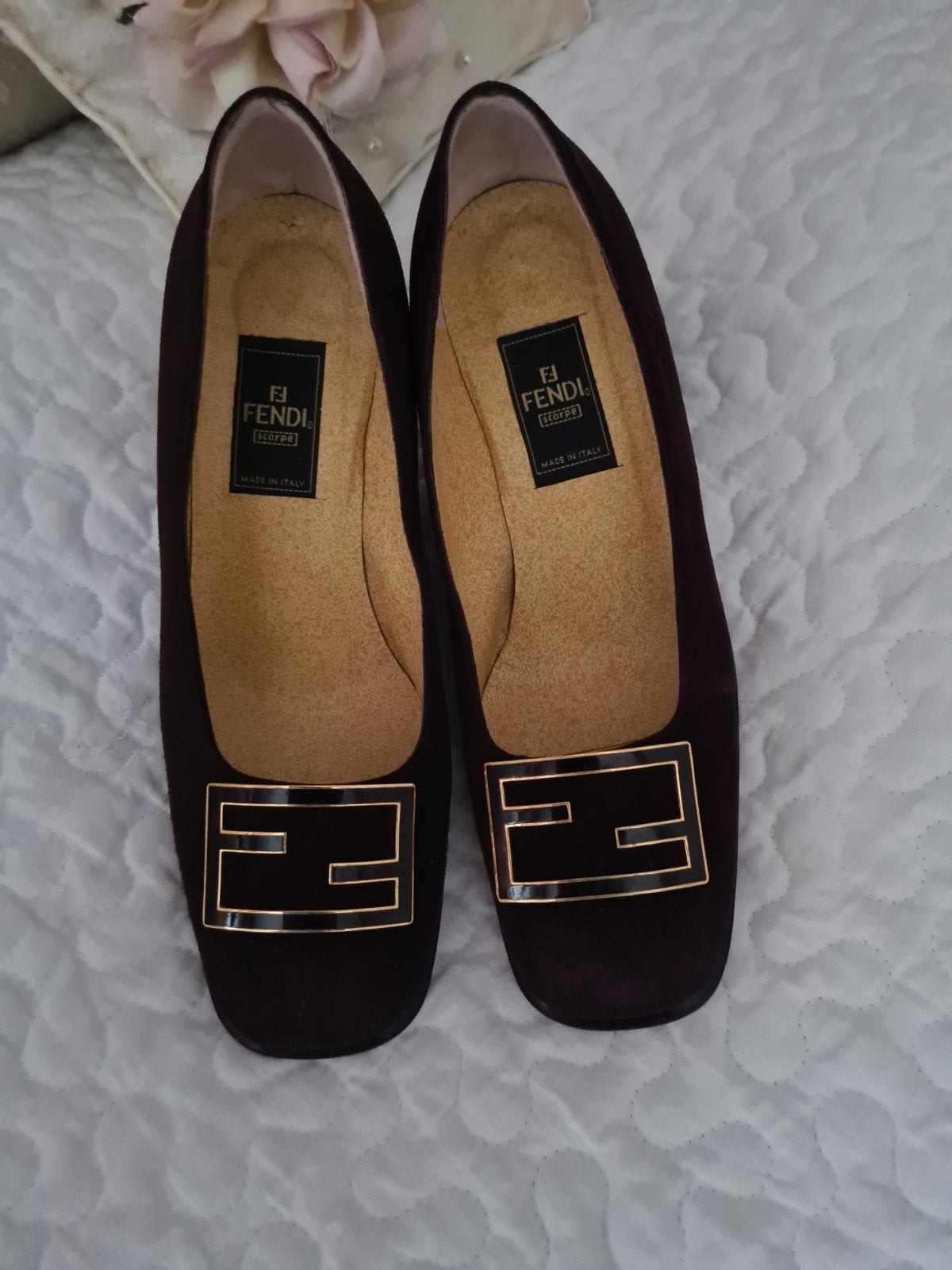Fendi origineel hakken maat 37, Schoenen met lage hakken, Bruin, Ophalen of Verzenden, Zo goed als nieuw
