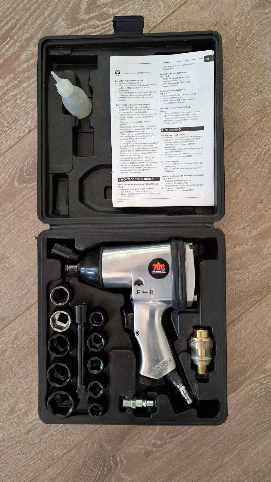 TOP Craft slagmoersleutel met doppen set, Ophalen, Gebruikt
