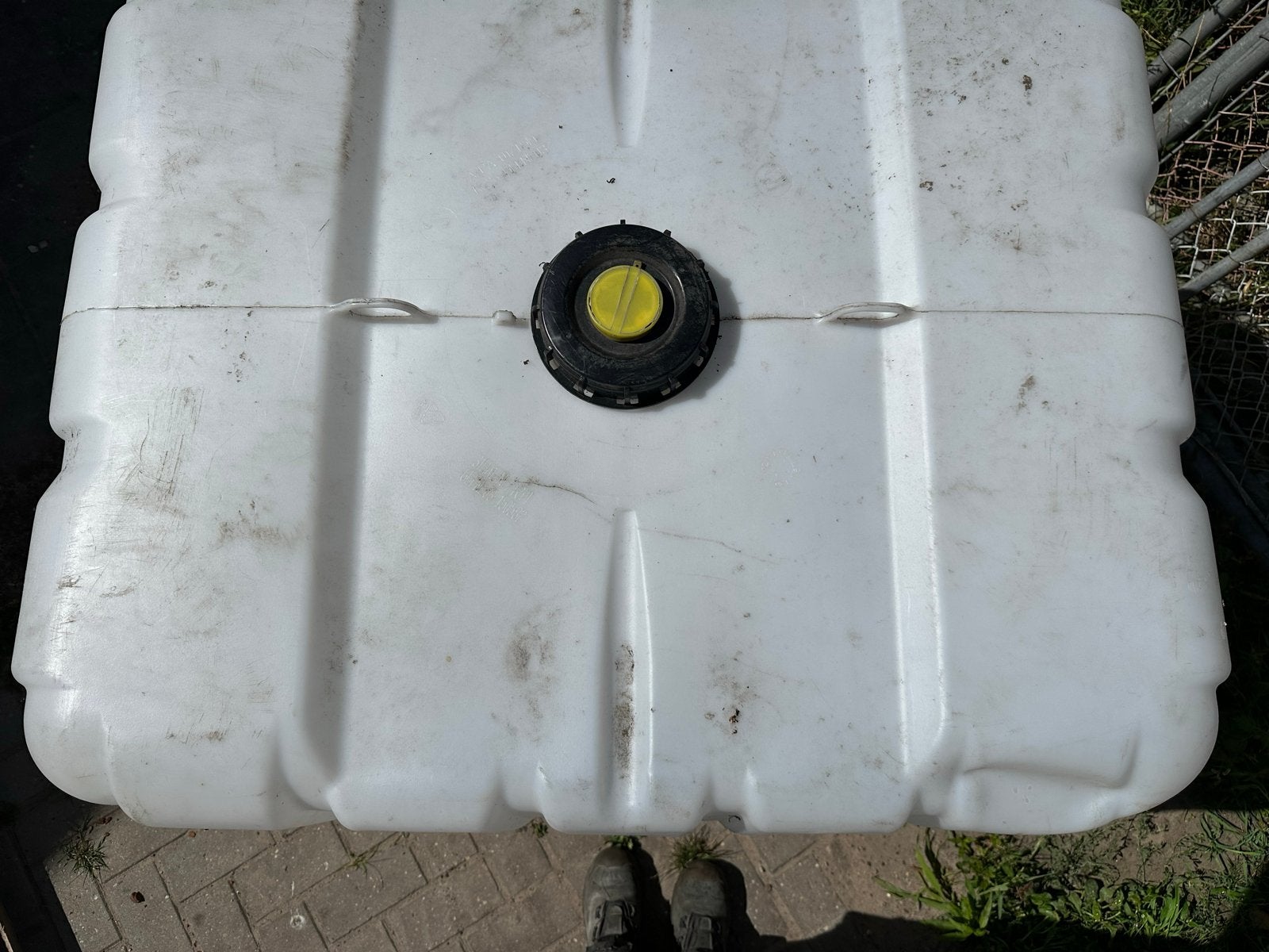Witte kunststof watertank - 150 liter, 150 liter of meer, Ophalen, Gebruikt, Kunststof