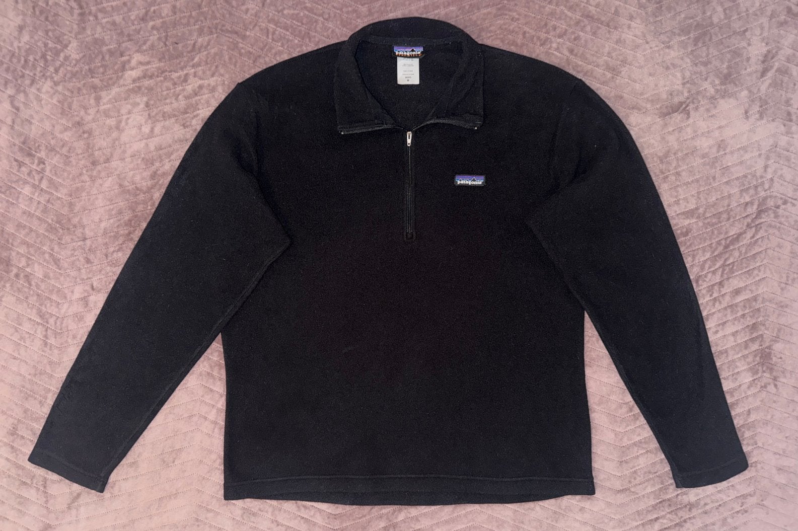 Patagonia Synchilla Lightweight 1/4 Fleece Pullover, Ophalen of Verzenden, Zo goed als nieuw, Maat 48/50 (M), Zwart