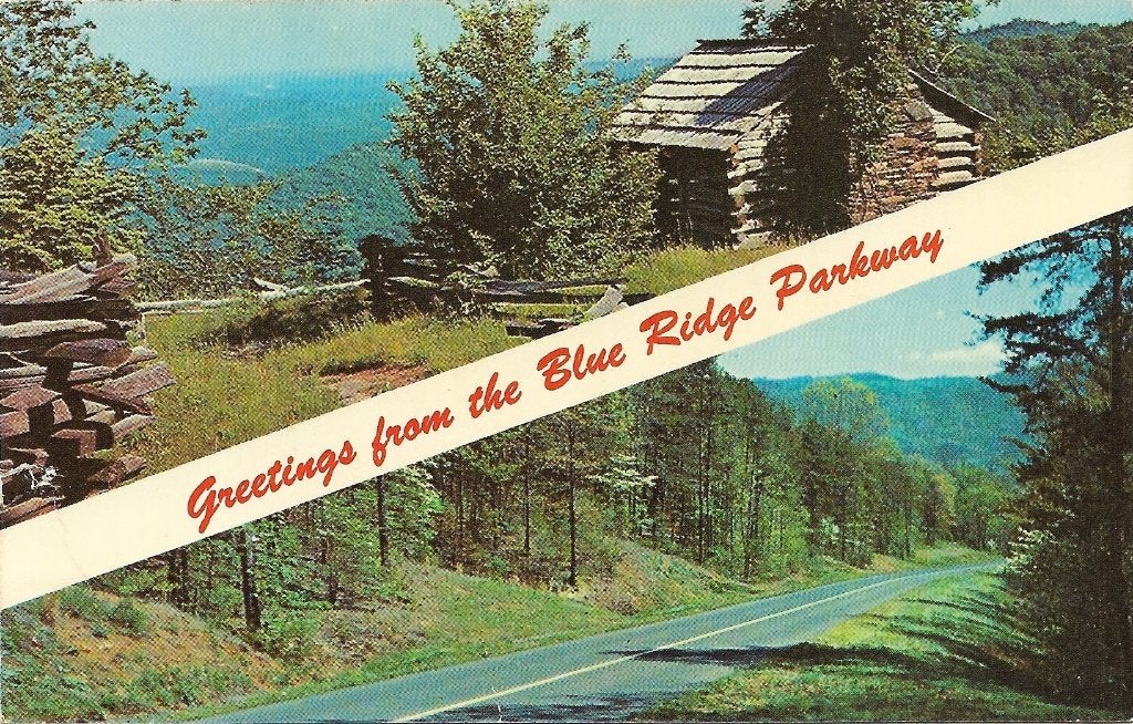 Ansichtkaart  	Blue Ridge Parkway (USA)	2-luik, Verzenden, 1980 tot heden, Gelopen, Buiten Europa