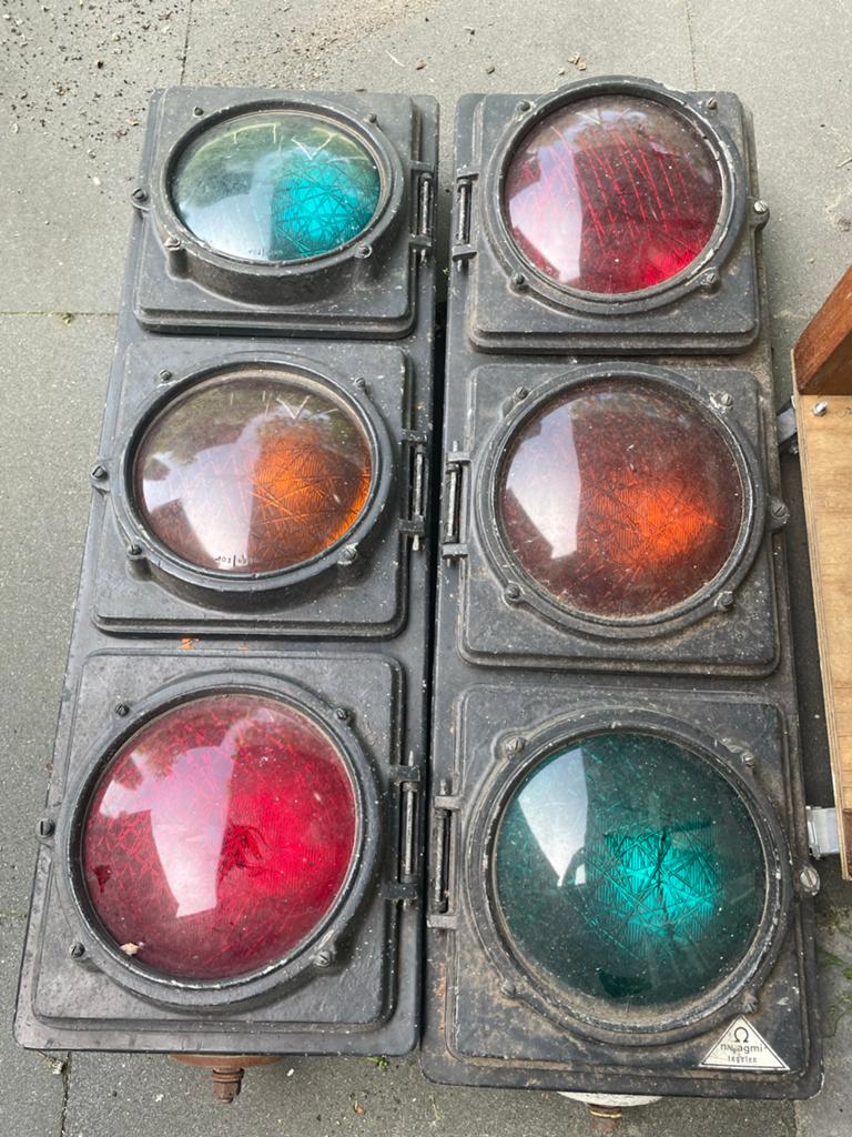 Vintage Verkeerslichten Set - Decoratief en Uniek, Antiek en Kunst, Ophalen