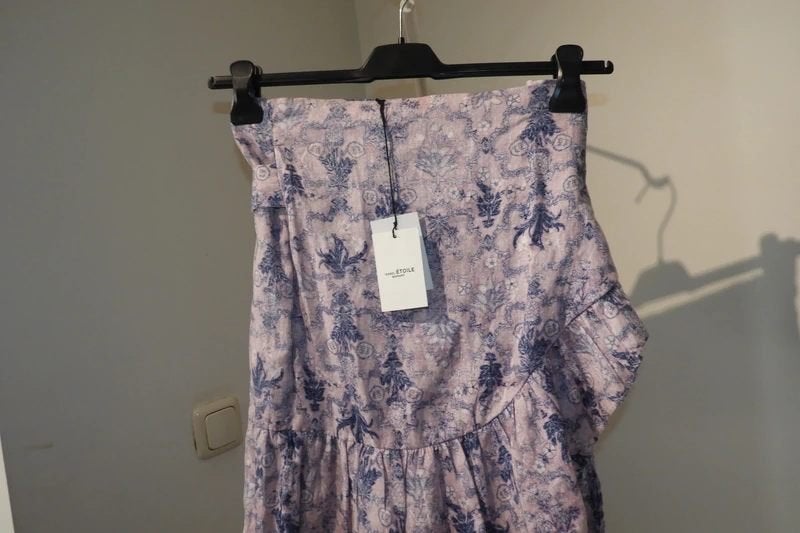 Isabel Marant Etoile wikkel wrap rok print pastel tinten 42, Isabel Marant, Maat 42/44 (L), Zo goed als nieuw, Boven de knie