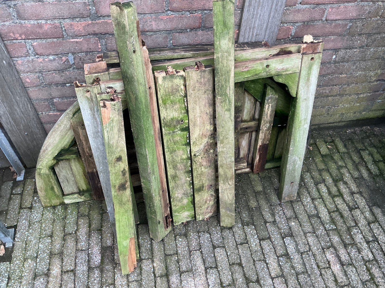 Teakhout voor houtkachel, Tuin en Terras, Ophalen, Zo goed als nieuw, 250 cm of meer, Palen