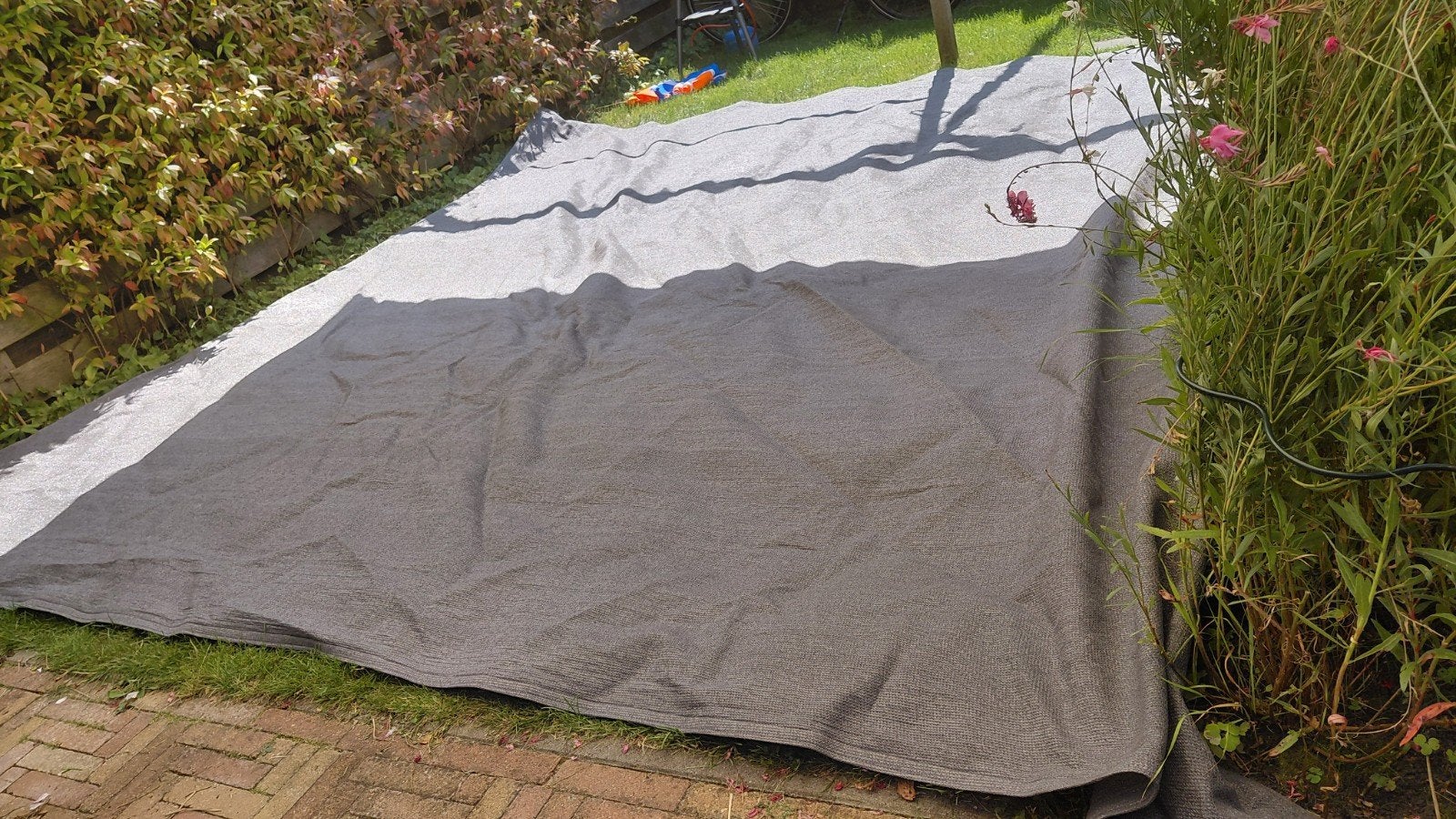 Schaduwdoek HDPE 4.5 x 4.5 meter, Ophalen, Zo goed als nieuw, Meer dan 4 meter