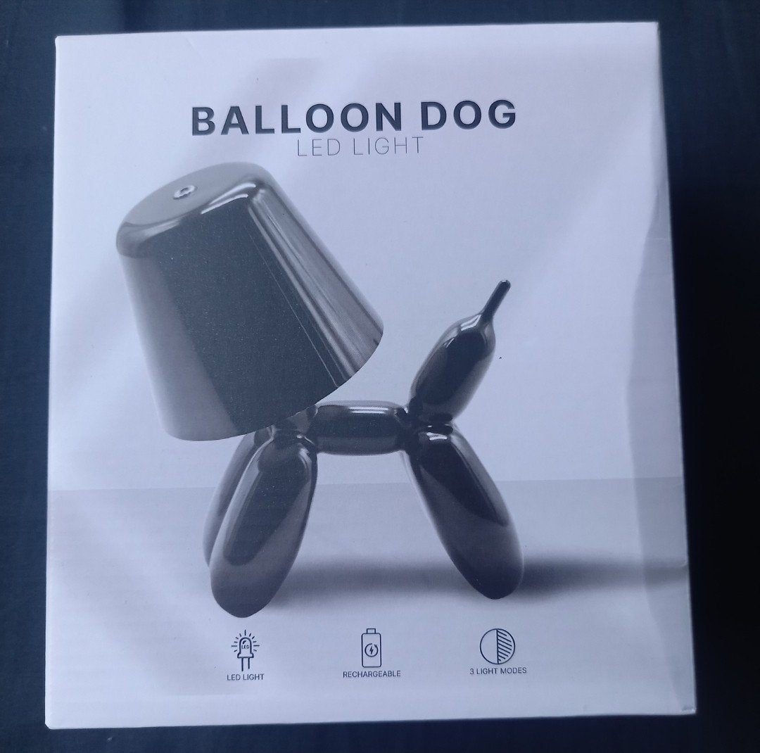 Lamp ballon hond- Oplaadbaar & Dimbaar nieuw, Kunststof, Zwart, Ophalen of Verzenden, Nieuw