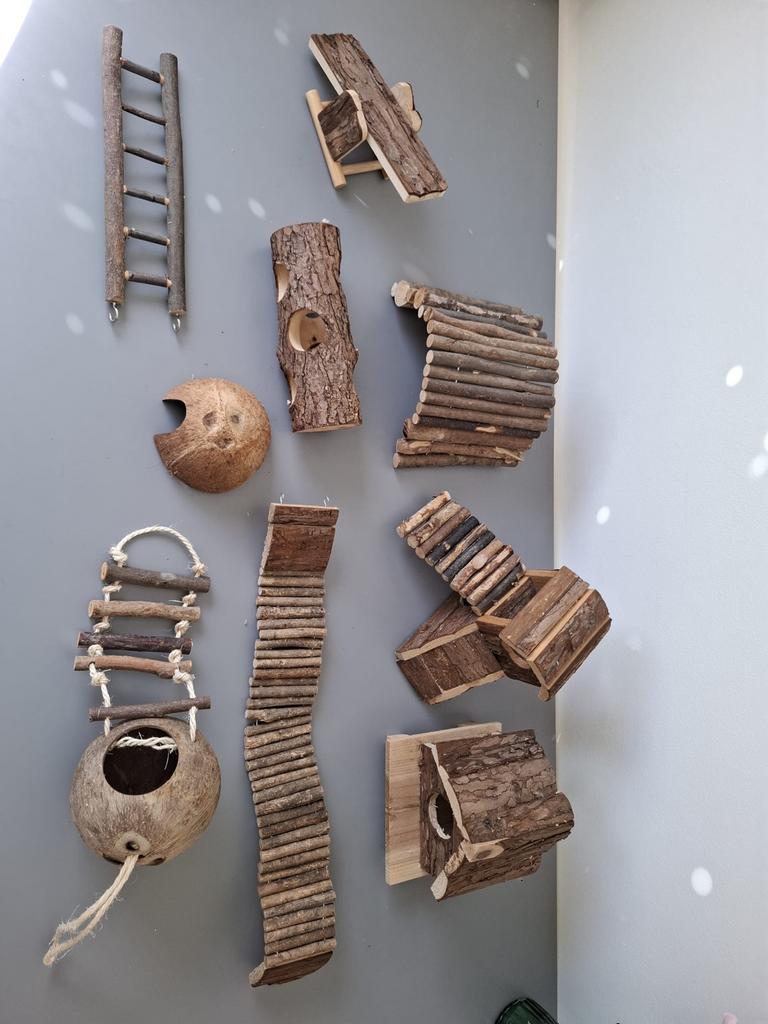 Hamsterspullen hout divers, Ophalen, Gebruikt