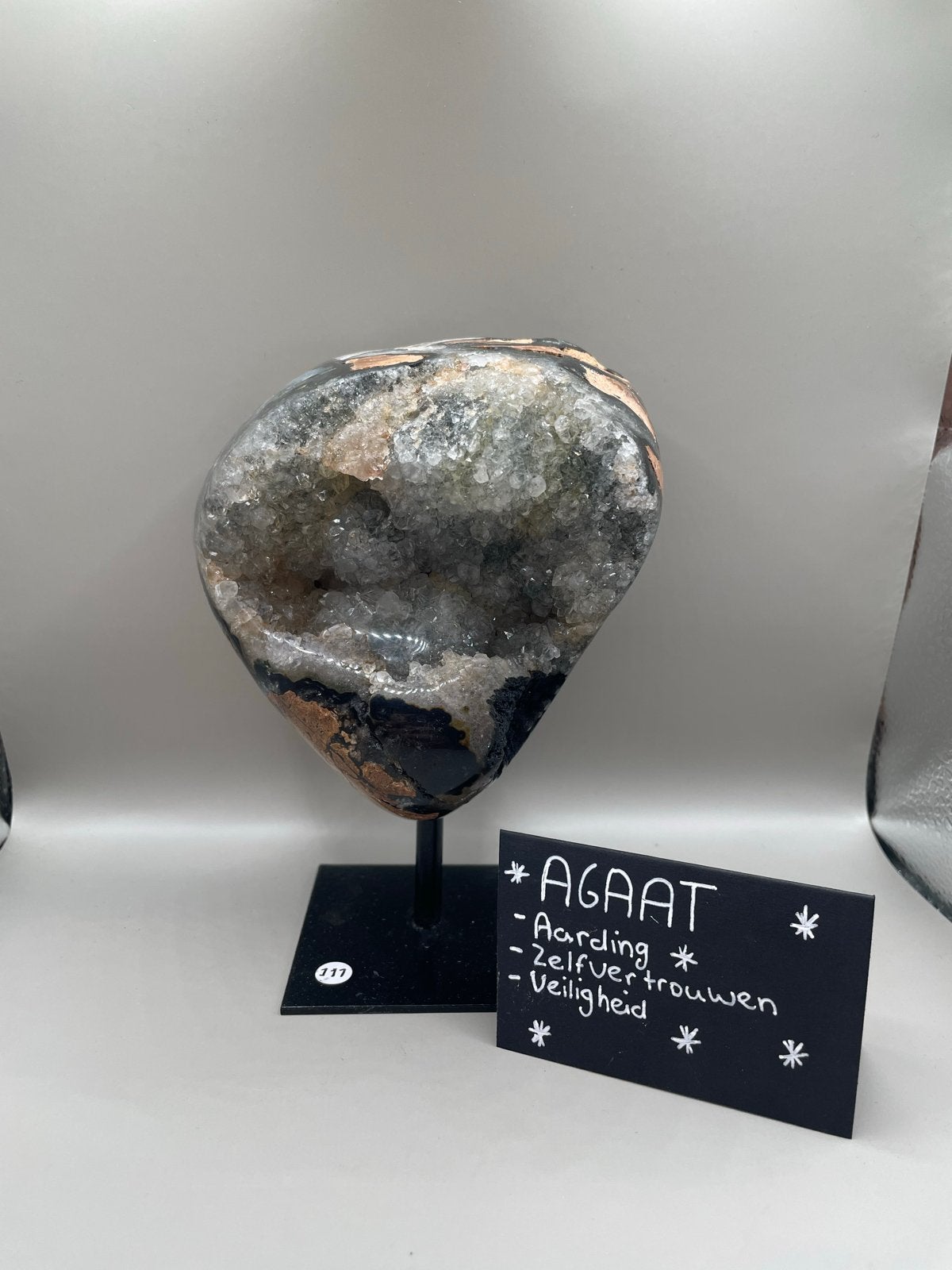 Prachtige Agaat Geode - Aarding, Zelfvertrouwen, Veiligheid, Ophalen of Verzenden, Mineraal