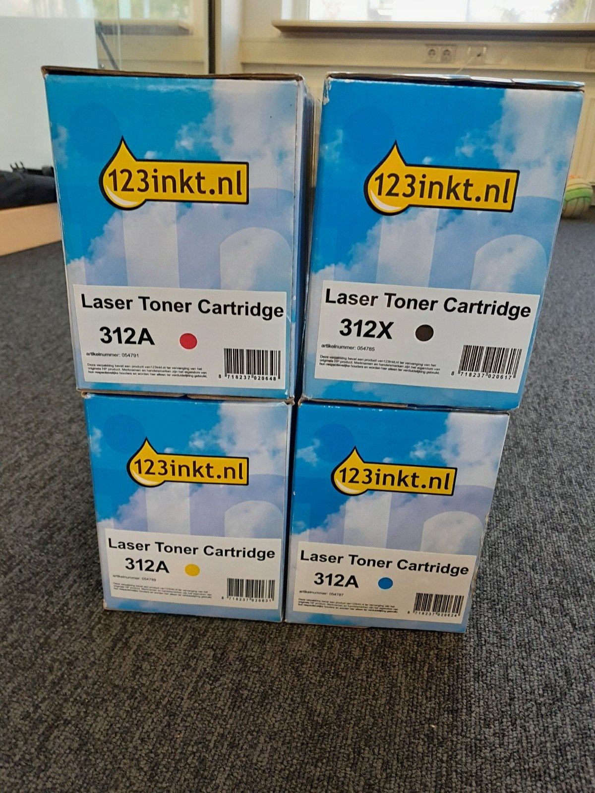 Laser Toner Cartridges 312A en 312X (4 stuks), Computers en Software, Printerbenodigdheden, Ophalen of Verzenden, Nieuw, Toner