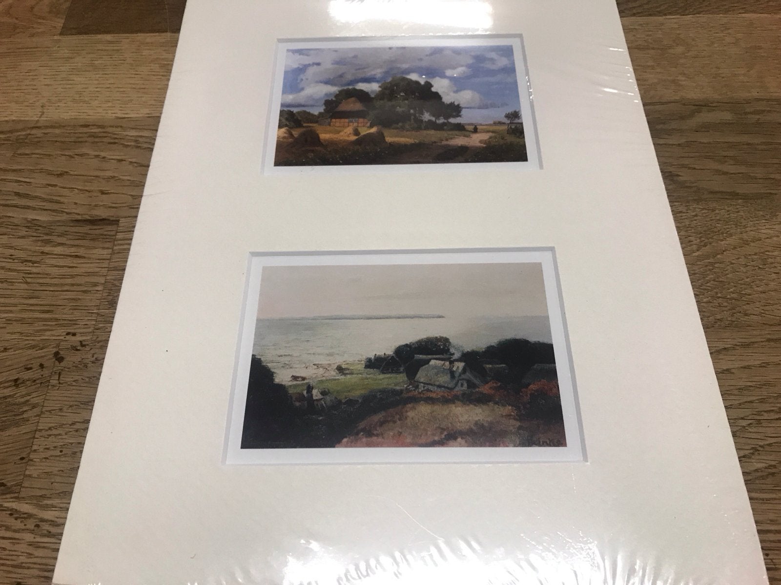 2x Landschap reproducties van Paul Müller-Kaempff, Antiek en Kunst, Met passe-partout, Verzenden, Realistisch, Landschap
