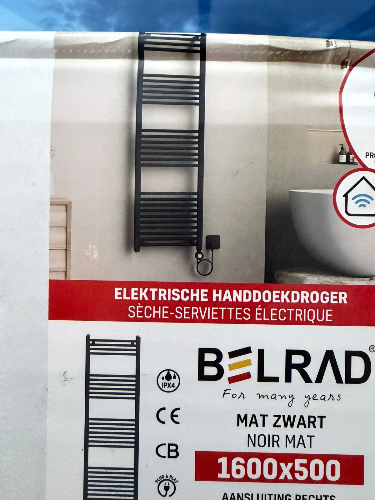 NIEUW Belrad badkamer radiator elektrisch, Ophalen, 500 tot 800 watt, Radiator, Nieuw