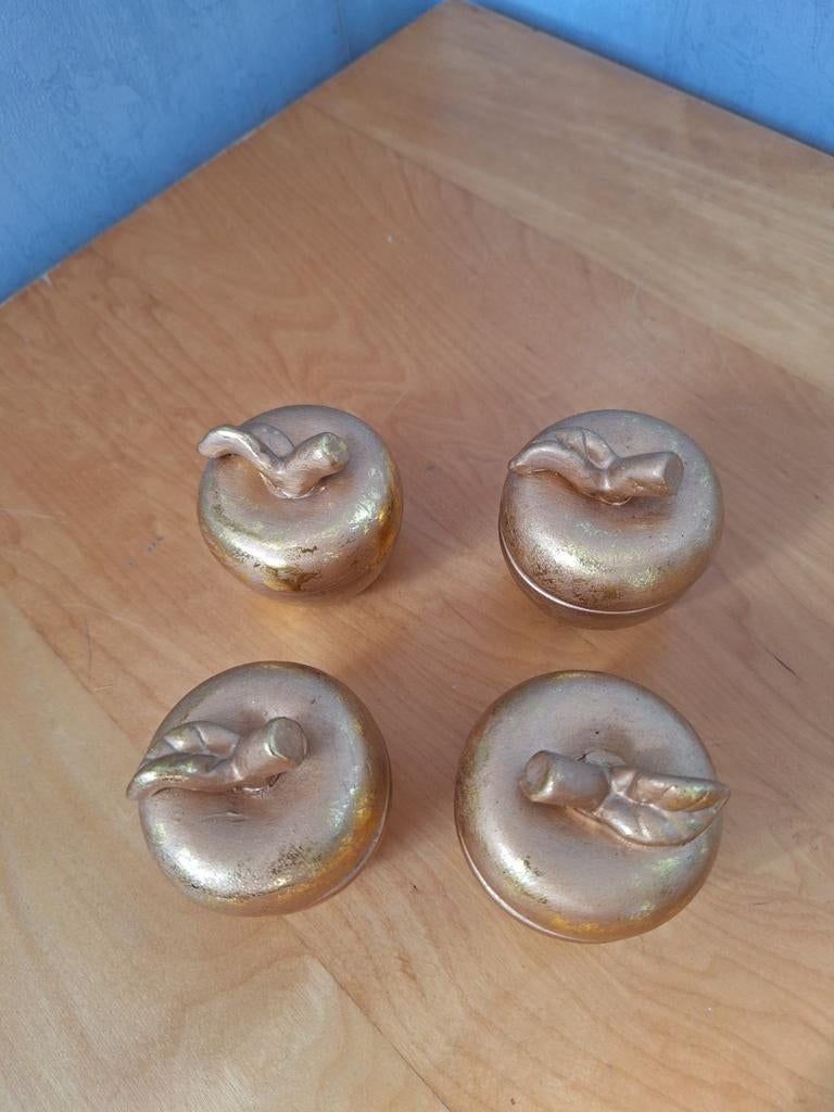 Waxinelichthouders in de vorm van appeltjes, Ophalen of Verzenden