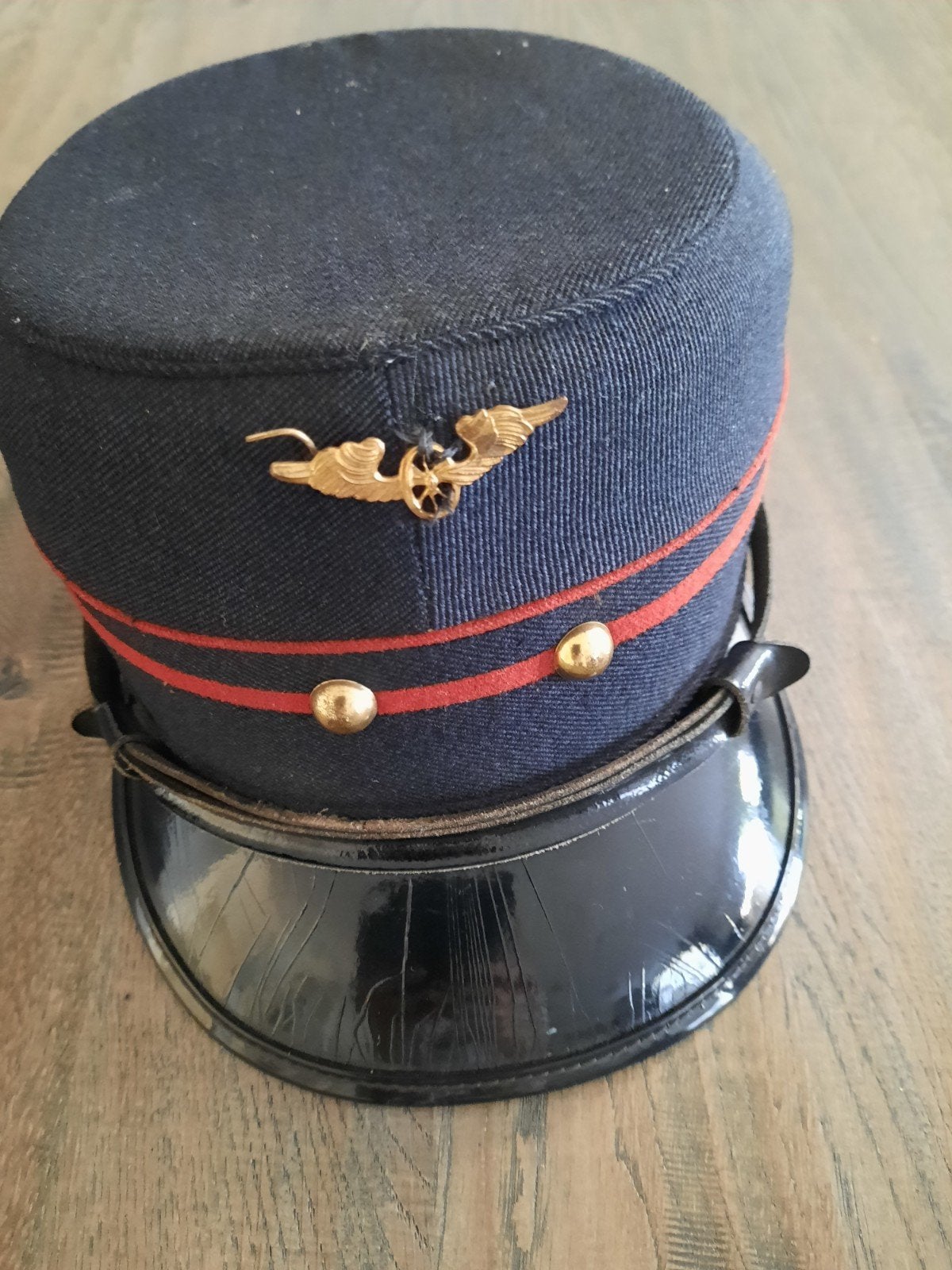 oude kepi van spoorwegen, Verzamelen, Ophalen of Verzenden, Gebruikt
