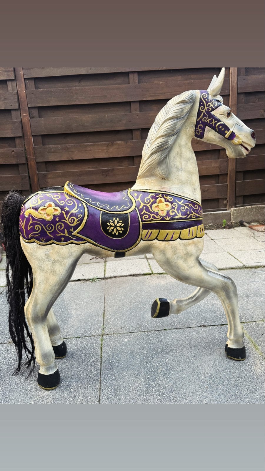 Prachtig houten Carrousel Paard - Uniek Decoratiestuk, Ophalen