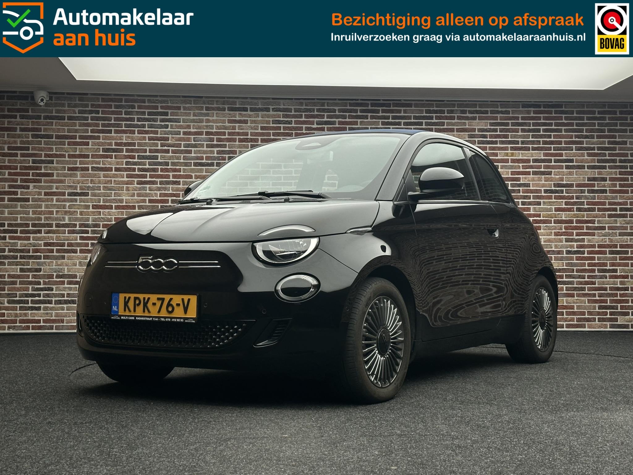 Fiat 500 C Icon 42 kWh Cabrio| elektrisch, Auto's, Stof, Gebruikt, 118 pk, Cabriolet