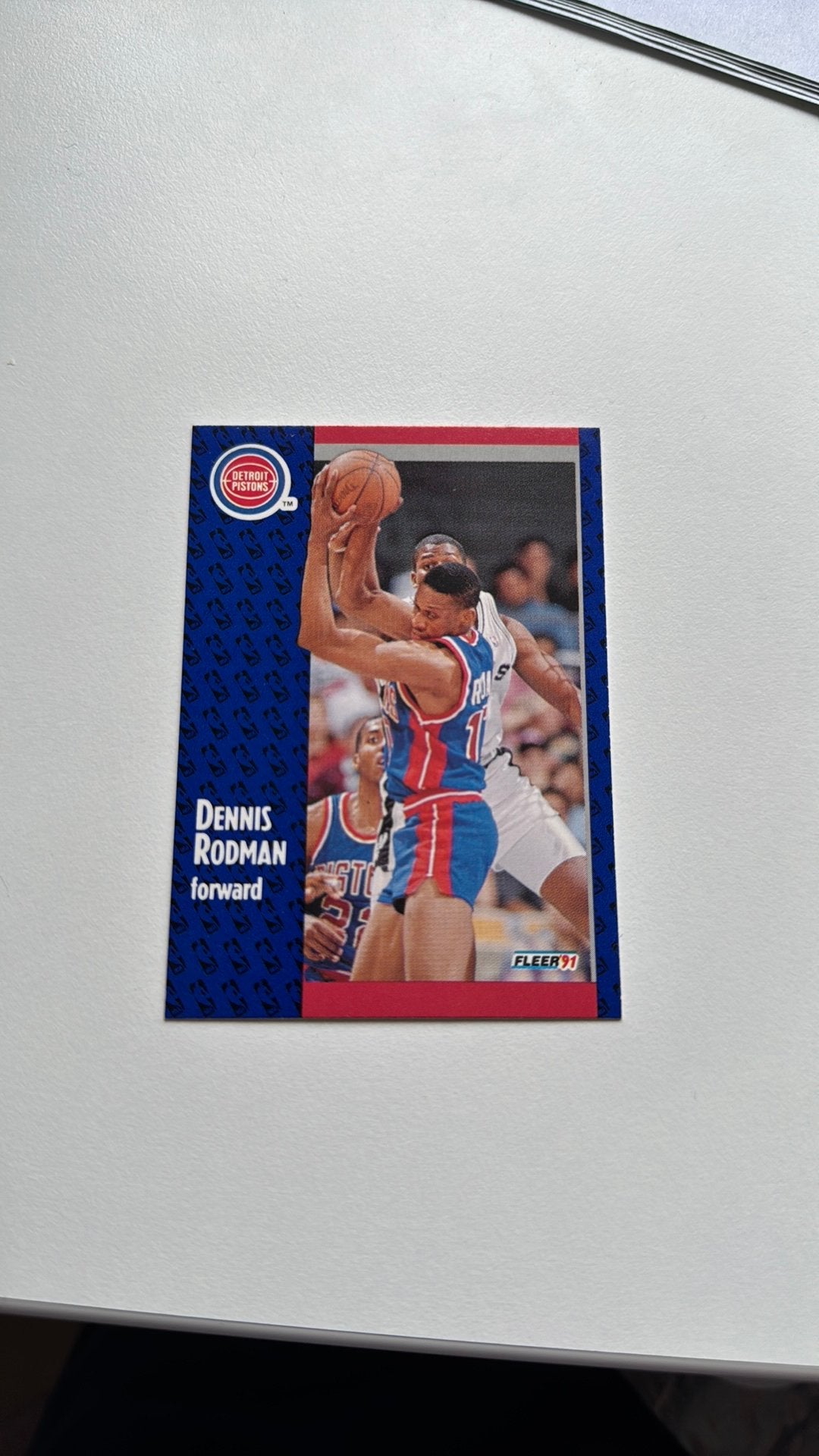 Dennis Rodman Detroit Pistons Fleer’91, Ophalen of Verzenden, Zo goed als nieuw