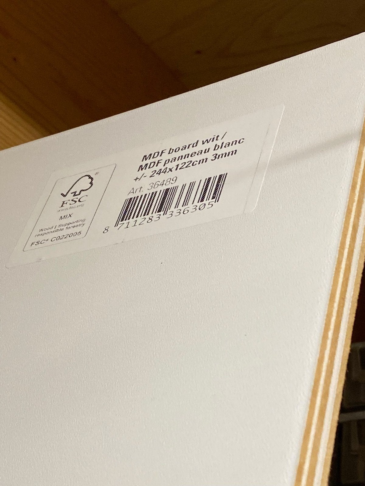 5x MDF plaat wit 244x122cm 3mm - Nieuwstaat, Doe-het-zelf en Verbouw, Ophalen, Minder dan 25 mm, Nieuw, 200 tot 250 cm