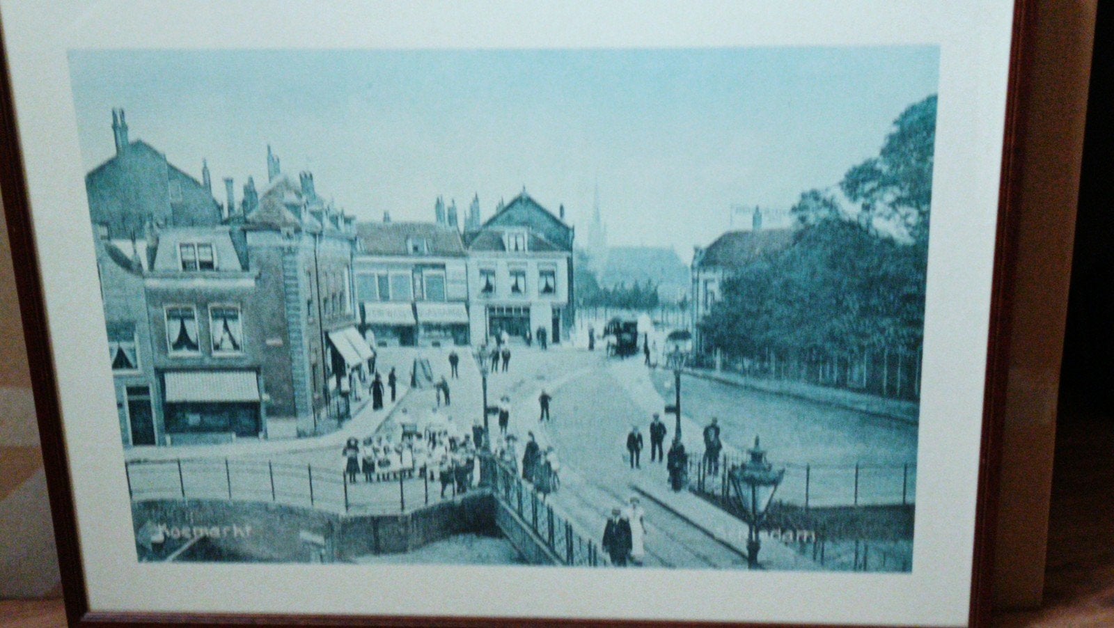 Schiedam Koemarkt rond 1875 70 x 50 cm, Ophalen