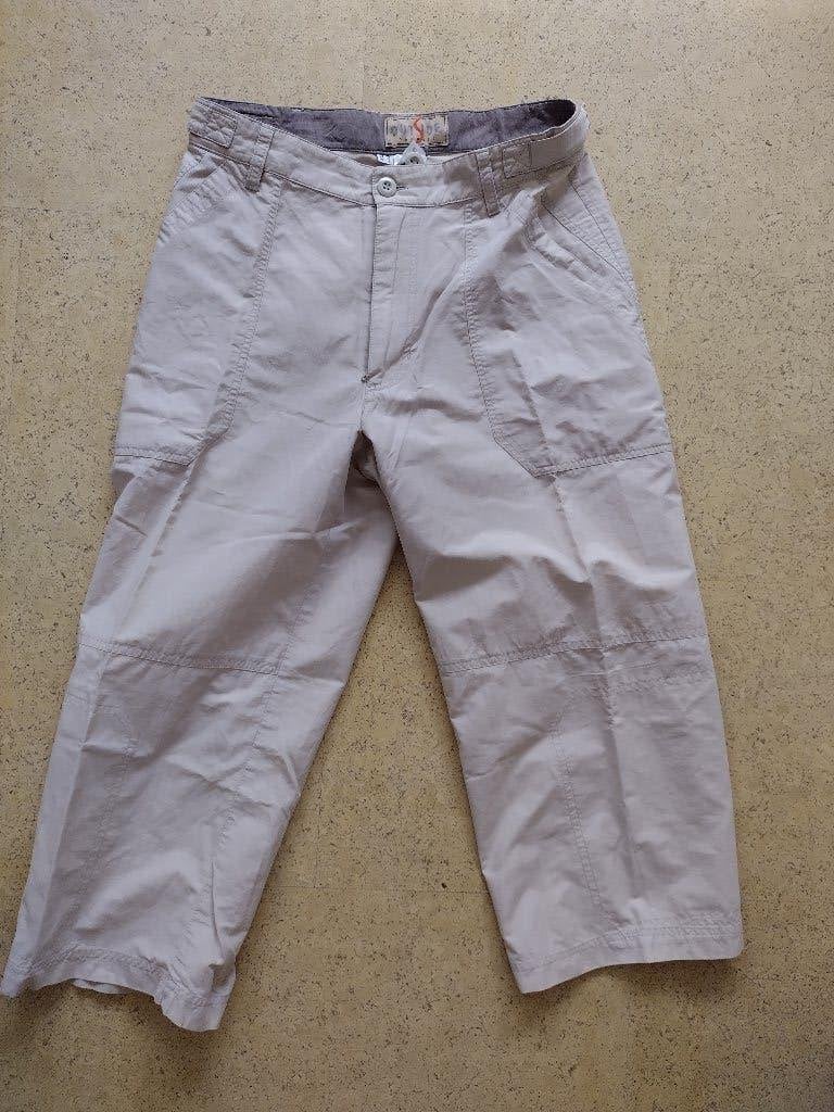korte broek, capri, Kleding | Dames, Broeken en Pantalons, Kort, Beige, Maat 46/48 (XL) of groter, Ophalen of Verzenden