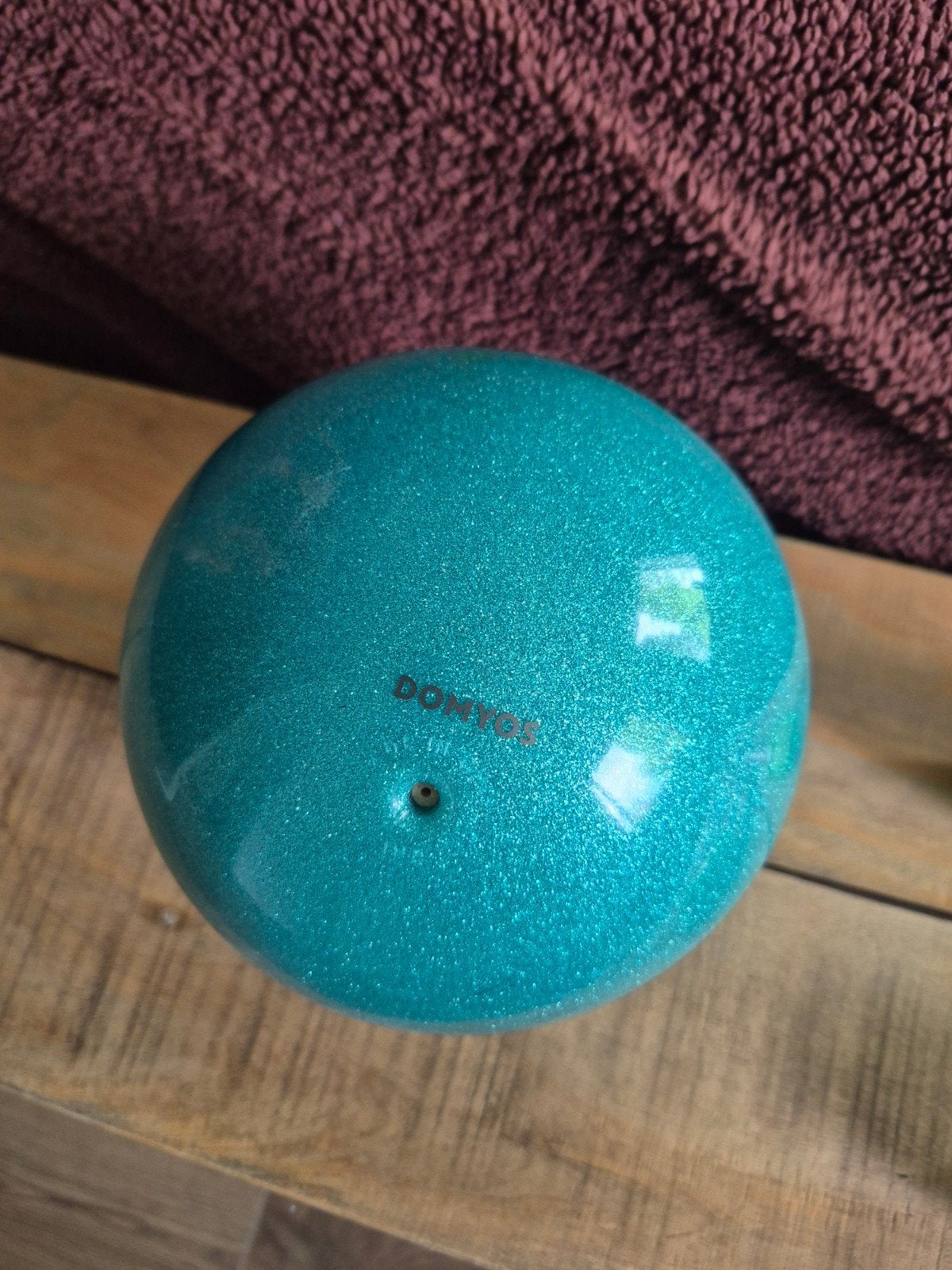 Decathlon Domyos Ritmische Gymnastiek Bal - Turquoise, Sport en Fitness, Ophalen, Gebruikt