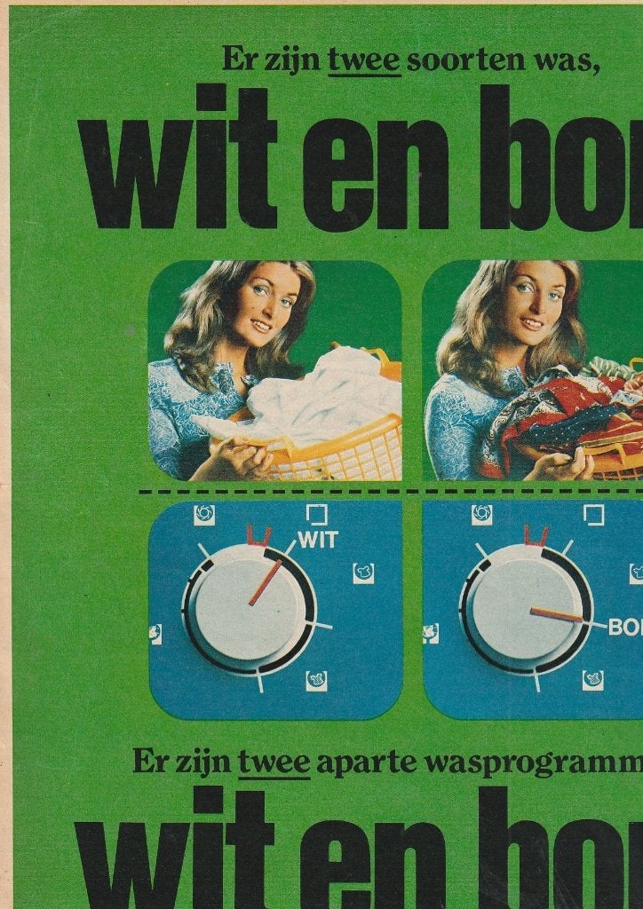 retro reclame 1971 Duobont Duowit wasmiddel uit Dordrecht, Verzamelen, Verzenden, Overige typen