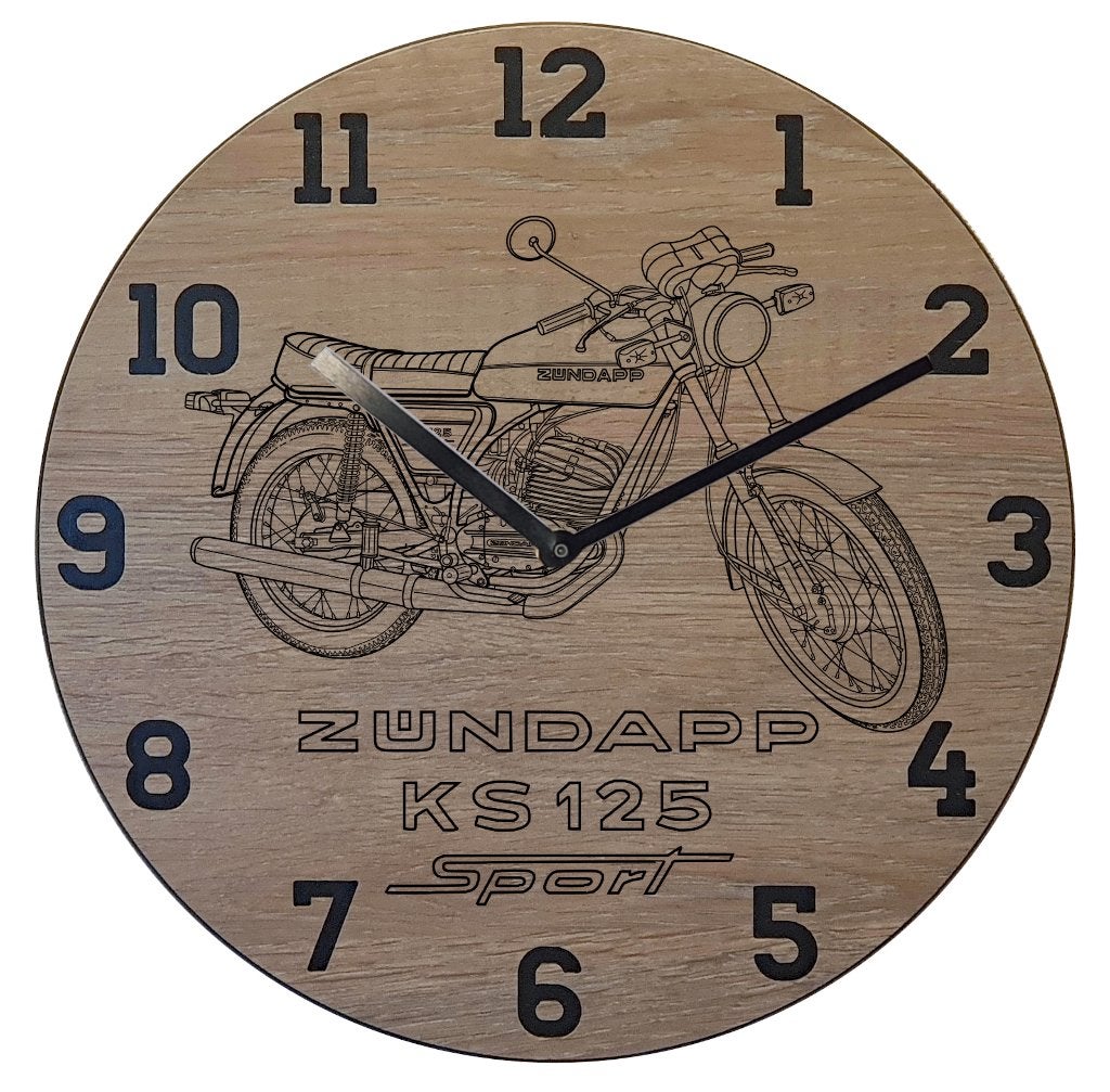 Zundapp KS125 Sport - Thema klok, Ophalen of Verzenden, Nieuw, Wandklok