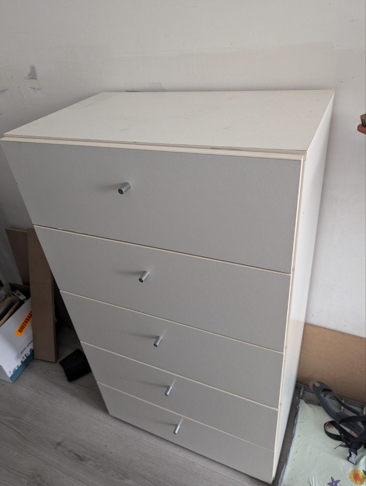Ladekast Wit, Ophalen, 50 tot 100 cm, Zo goed als nieuw, 3 of 4 laden