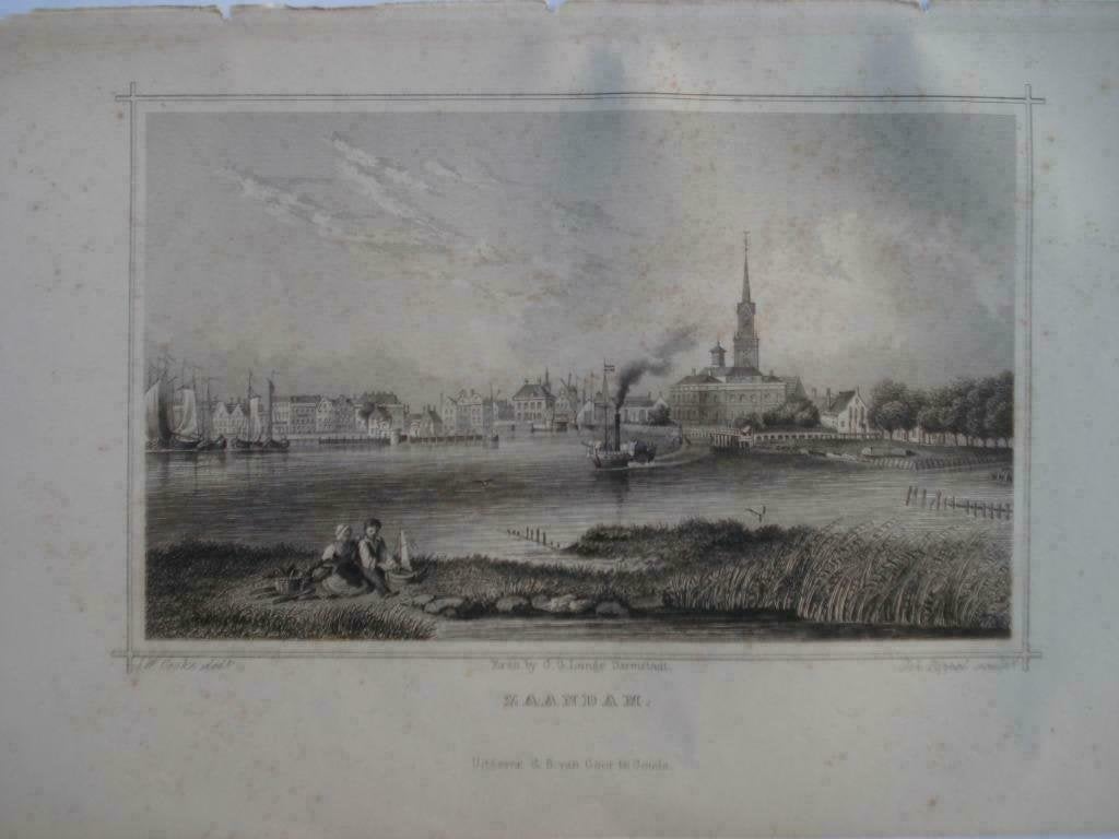 31  / Zaandam  Staalgravure  1860, Ophalen of Verzenden