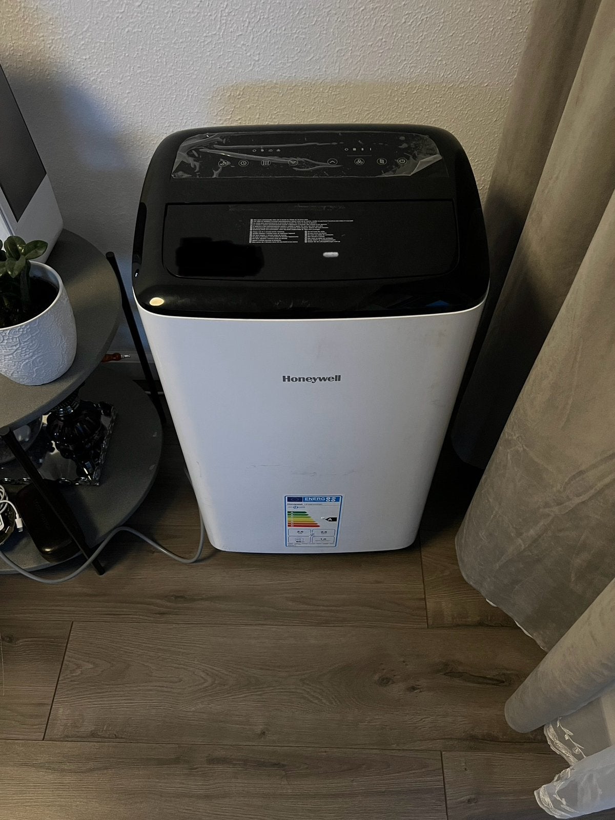 Honeywell HF09CESWK mobile Airco werkend te zien., Ophalen, Timer, Minder dan 60 m³, 3 snelheden of meer