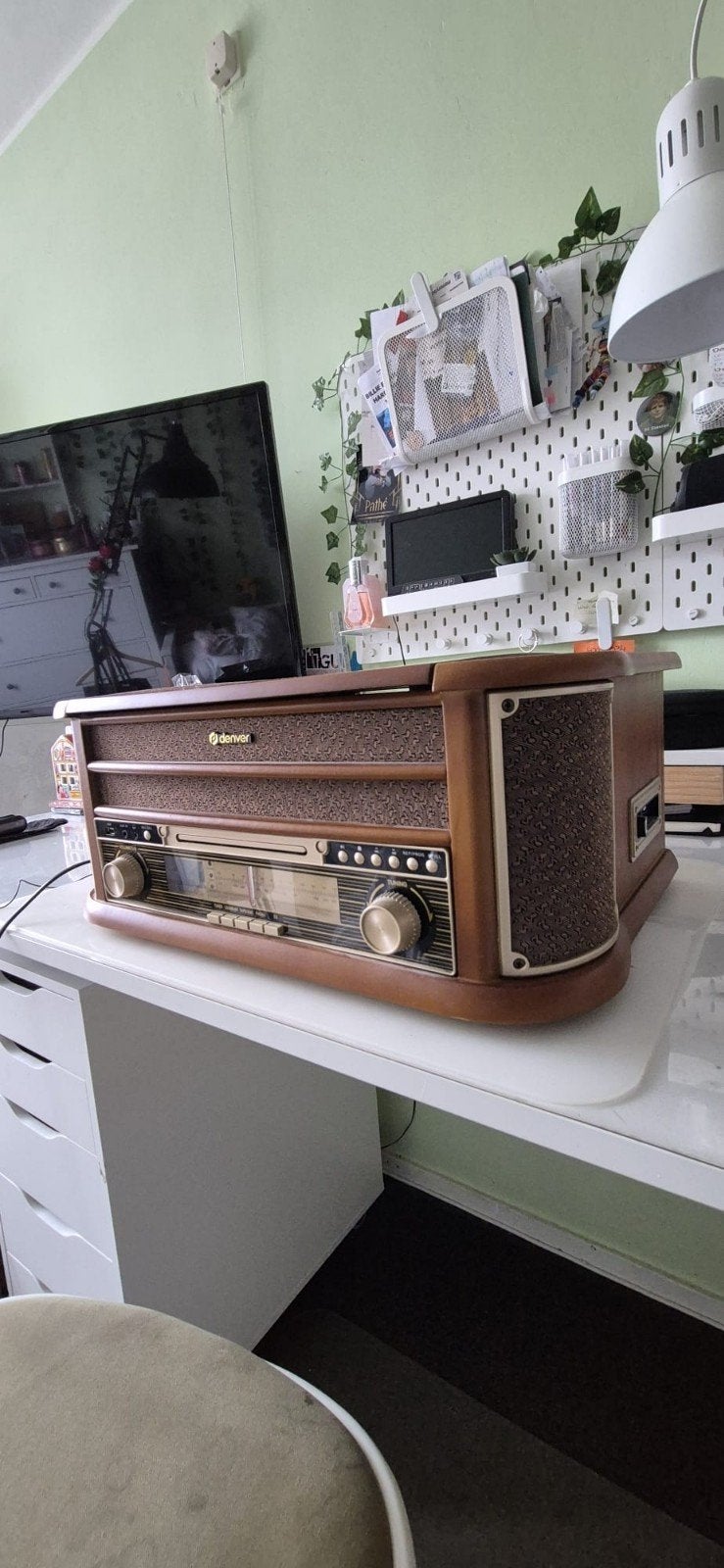 Denver Retro Platenspeler/Radio/CD/Cassette, Ophalen of Verzenden, Zo goed als nieuw, Platenspeler, USB-aansluiting
