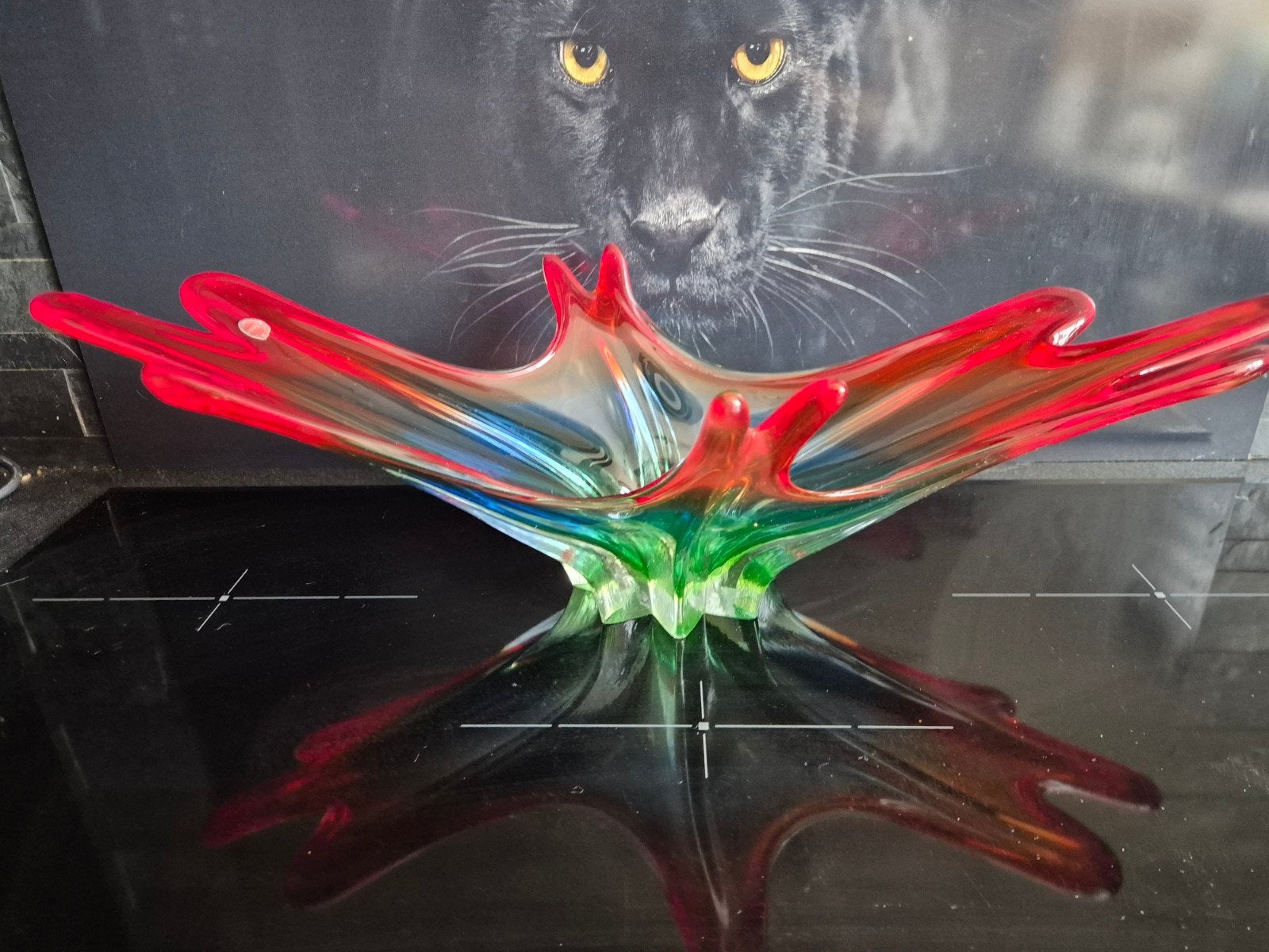 Murano glazen schaal, Sommerso techniek, jaren '60/'70, Antiek en Kunst, Ophalen