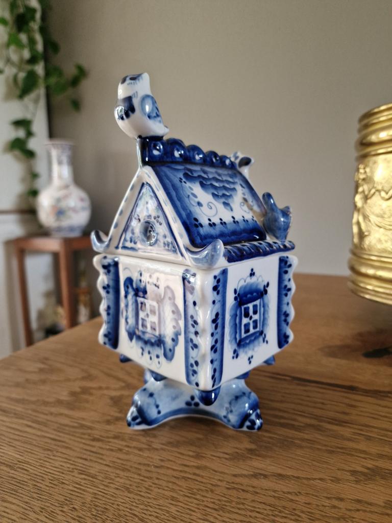 Huis pot met deksel, Ophalen of Verzenden, Zo goed als nieuw