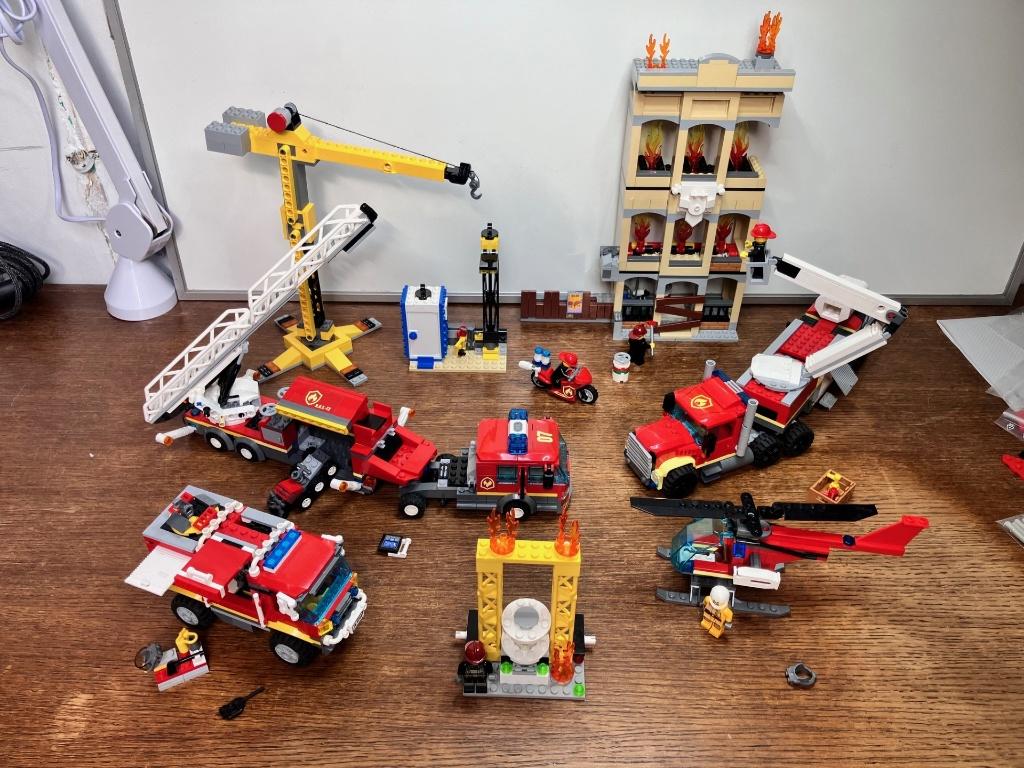Groot LEGO Lot Brandweersets Toren in Brand, Ophalen of Verzenden, Gebruikt, Complete set, Lego