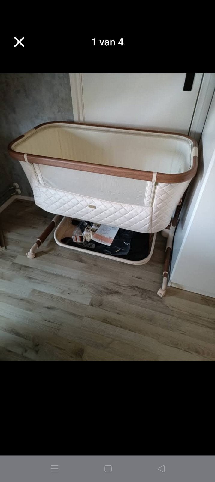 Qute Q-wiggle electric wieg/co-sleeper, Ophalen, Zo goed als nieuw, Wieg